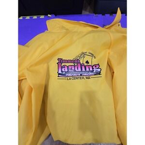RARE Vtg Mt Saint Helen Blow-Out 1990 Yellow Coach Jacket XL La Center WA Gambli